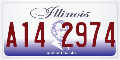 IL license plate A142974