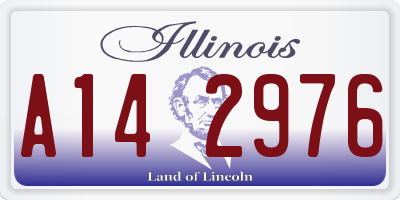 IL license plate A142976