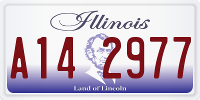 IL license plate A142977