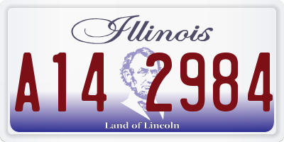 IL license plate A142984