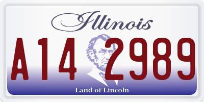 IL license plate A142989