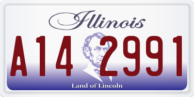 IL license plate A142991