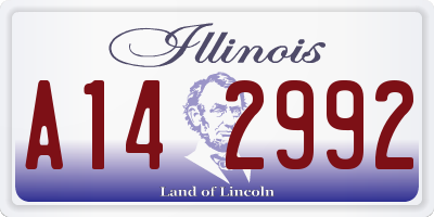 IL license plate A142992