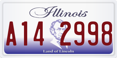 IL license plate A142998