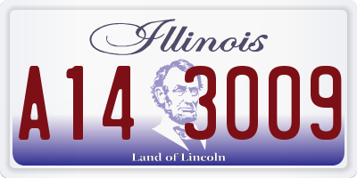 IL license plate A143009