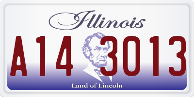 IL license plate A143013