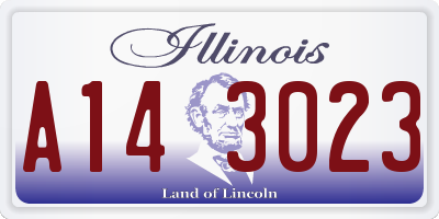 IL license plate A143023