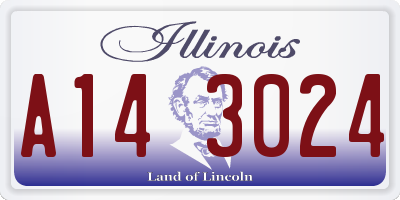 IL license plate A143024