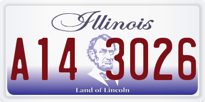 IL license plate A143026