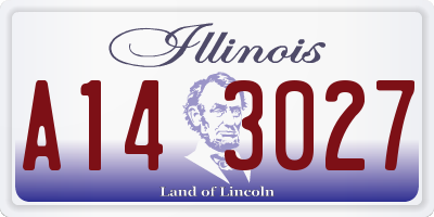 IL license plate A143027