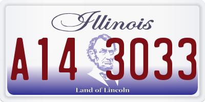 IL license plate A143033