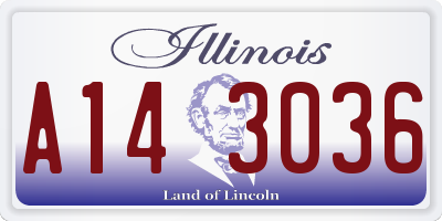 IL license plate A143036