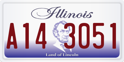 IL license plate A143051