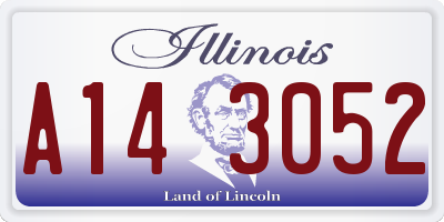 IL license plate A143052
