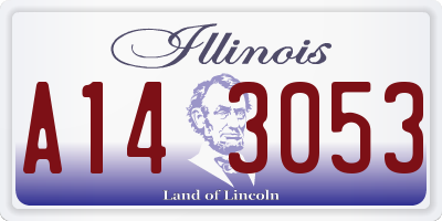 IL license plate A143053