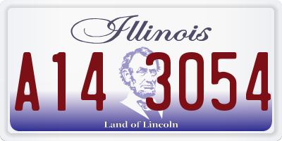 IL license plate A143054