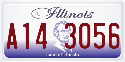 IL license plate A143056