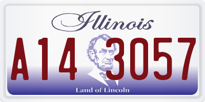 IL license plate A143057