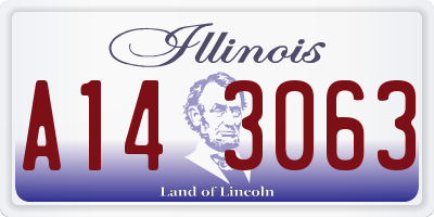 IL license plate A143063
