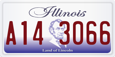 IL license plate A143066