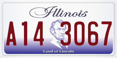 IL license plate A143067