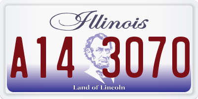 IL license plate A143070