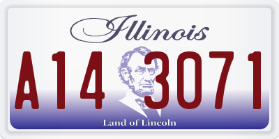 IL license plate A143071