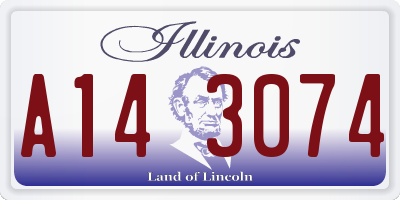 IL license plate A143074