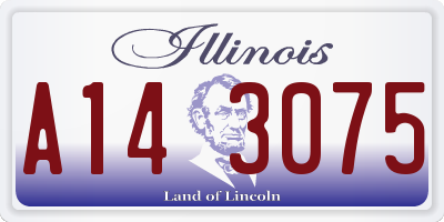 IL license plate A143075