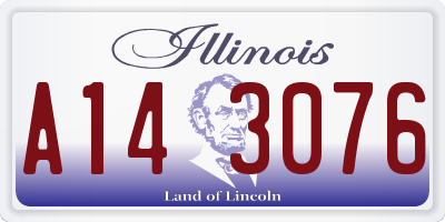 IL license plate A143076