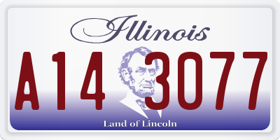 IL license plate A143077