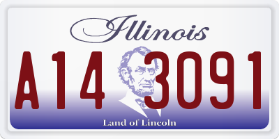 IL license plate A143091