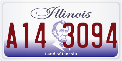 IL license plate A143094