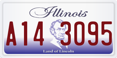 IL license plate A143095