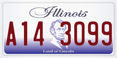 IL license plate A143099
