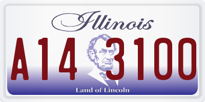 IL license plate A143100