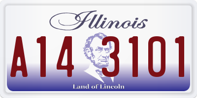 IL license plate A143101