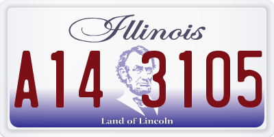 IL license plate A143105