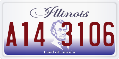 IL license plate A143106