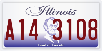 IL license plate A143108