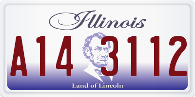 IL license plate A143112