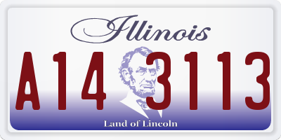 IL license plate A143113