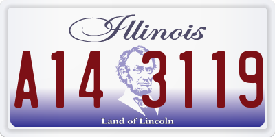 IL license plate A143119