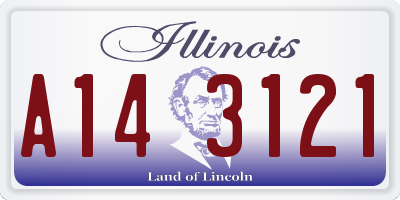 IL license plate A143121