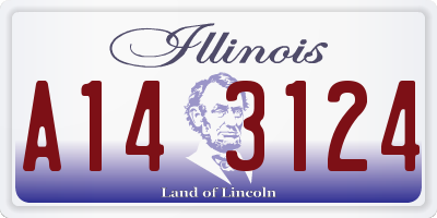 IL license plate A143124