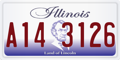 IL license plate A143126