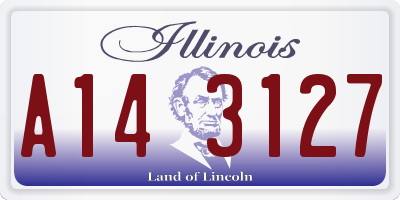 IL license plate A143127