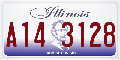 IL license plate A143128