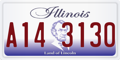 IL license plate A143130