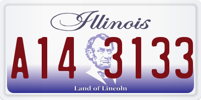 IL license plate A143133
